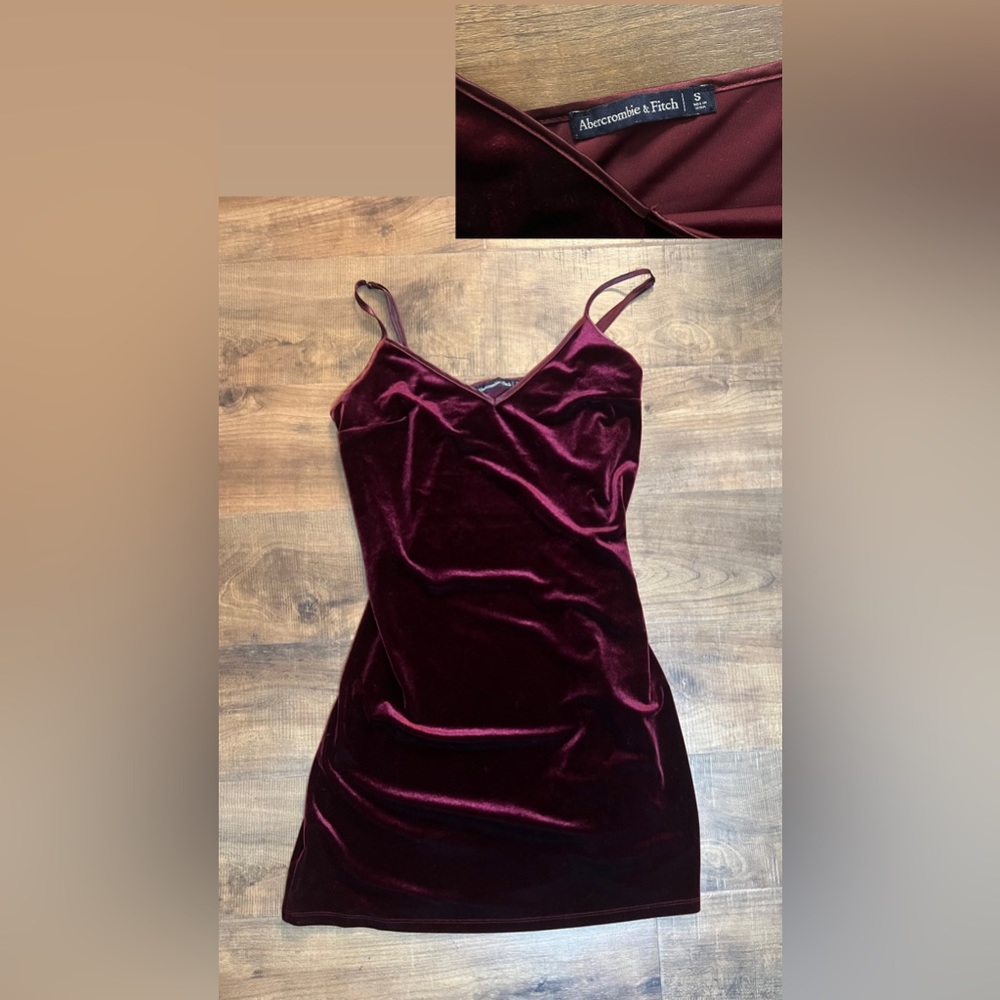Abercrombie vintage style velour slip dress